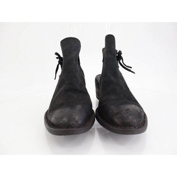 Born Women's Monikah Boot Size 7 Black Suede Bootie Slingback Heel Boho Comfy - Picture 2 of 11